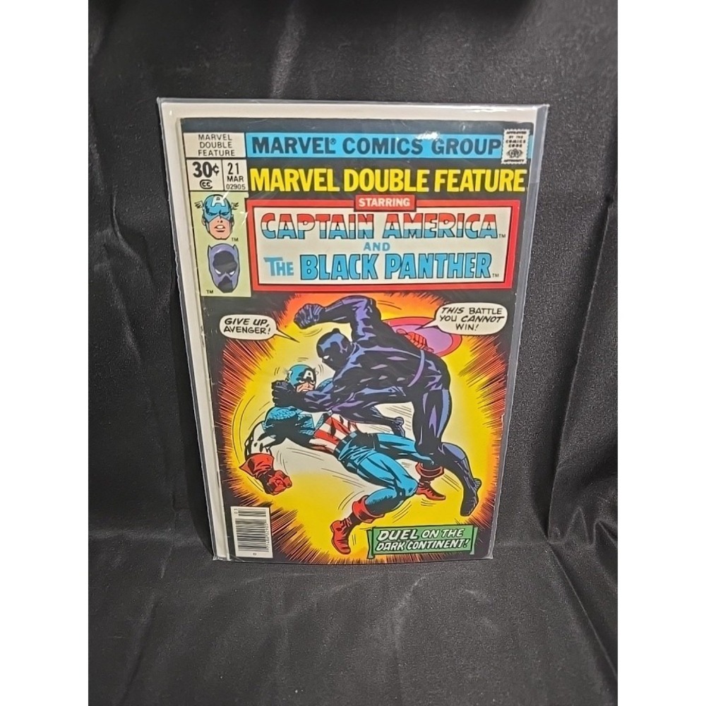 Marvel Double Feature 21 Captain America Black Panther Stan Lee Jack Kirby 1977